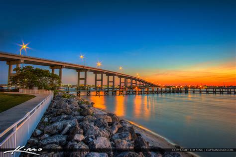 South Causeway Bridge Fort Pierce Florida Sunset Indian River | HDR Photography by Captain Kimo