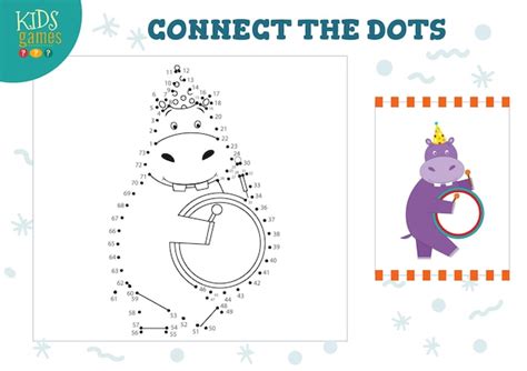 Premium Vector | Connect the dots kids game illustration.