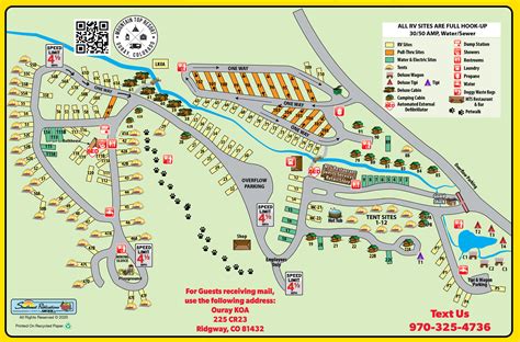 Ridgway, Colorado Campground Map | Ouray KOA Holiday