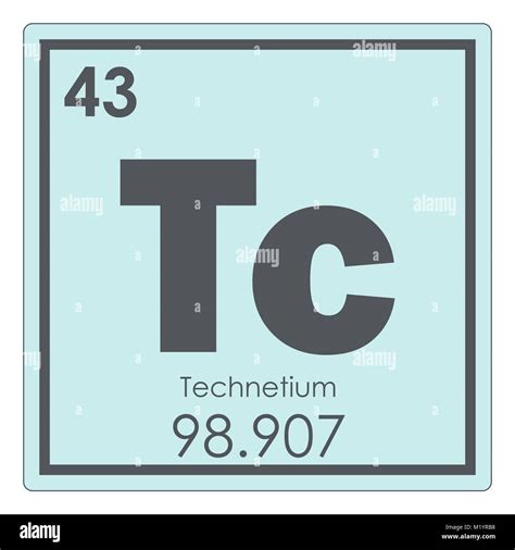 Technetium chemical element periodic table science symbol Stock Photo - Alamy