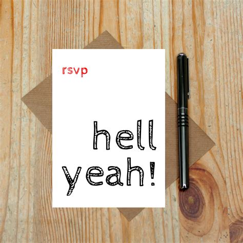 Funny Reply Card Funny RSVP Card Wedding Acceptance Card - Etsy