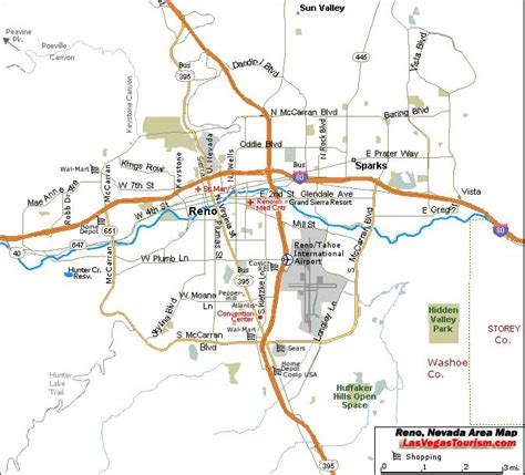 awesome Map of Reno Nevada | Reno nevada, Reno tahoe, Reno