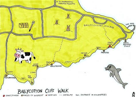 Ballycotton Cliff Walk Map | Fishing villages, Spa breaks, Bus pass