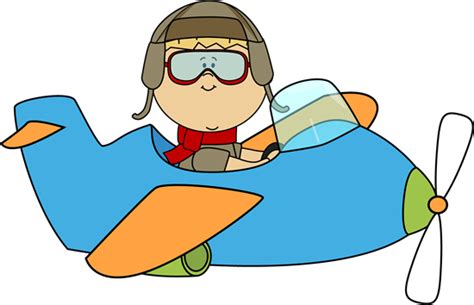 Boy Flying an Airplane Clip Art - Boy Flying an Airplane Image | Cartoon airplane, Clip art ...