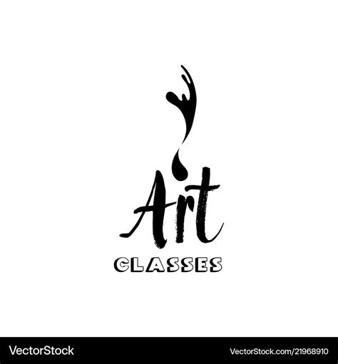 Art company lettering logo design Royalty Free Vector Image