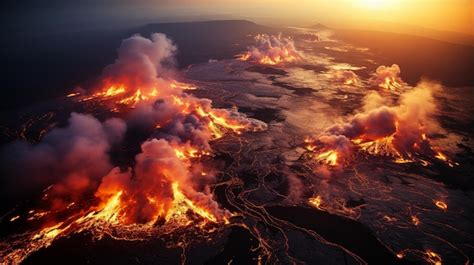 Premium AI Image | Aerial image of Iceland's Mount Fagradalsfjall's ...