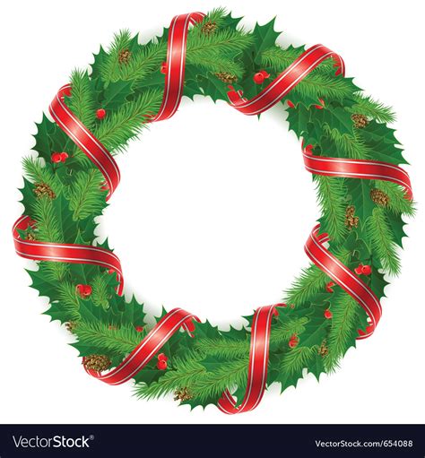 Christmas wreath Royalty Free Vector Image - VectorStock