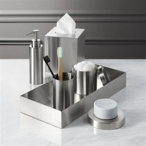 stainless steel bath accessories | CB2