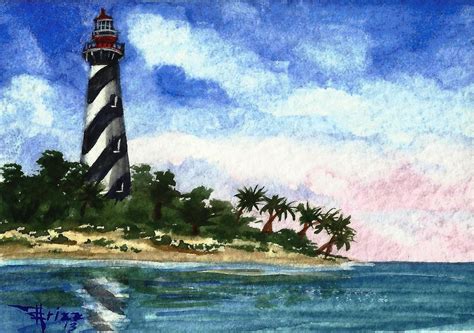 St. Augustine Lighthouse ACEO by frizz-art on DeviantArt