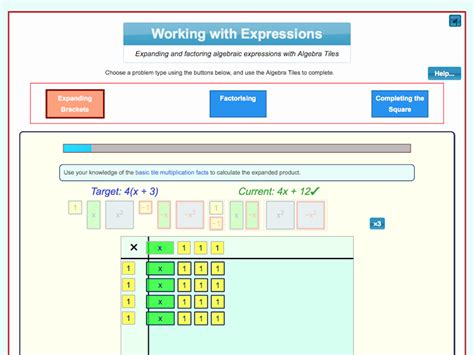 Algebra Tiles - MathsLinks