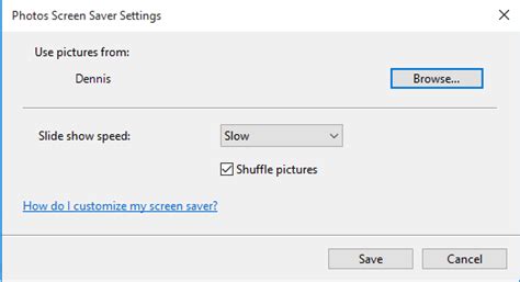 Slowing down screensaver slideshow speed Windows 10 - Super User