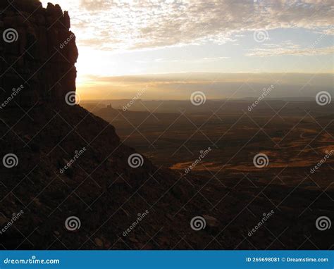 Sunrise and Silhouette View Near Moki Dugway in Utah, Highway 261 Stock Image - Image of dugway ...