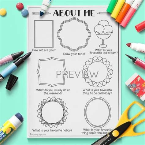 About Me | Drawing Activity #4 | Fun ESL Worksheet For Kids