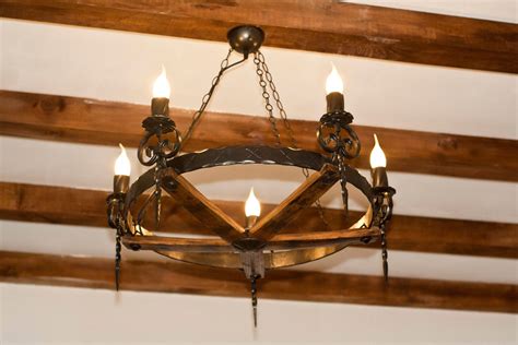 Rustic wrought iron chandelier lighting - Regal I – Black Sea Lighting