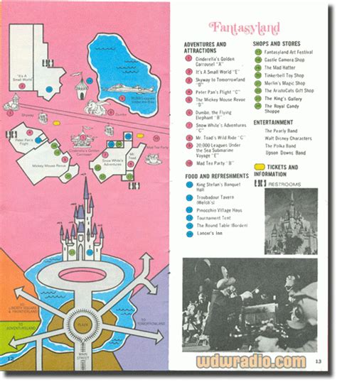 Walt Disney World Wayback Machine - Fantasyland 1974 Map - WDW Radio