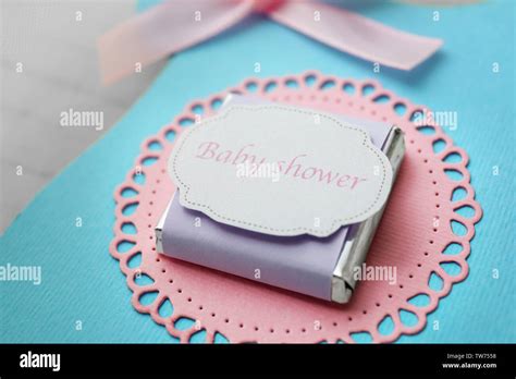 Cute Thank you card for baby shower, closeup Stock Photo - Alamy