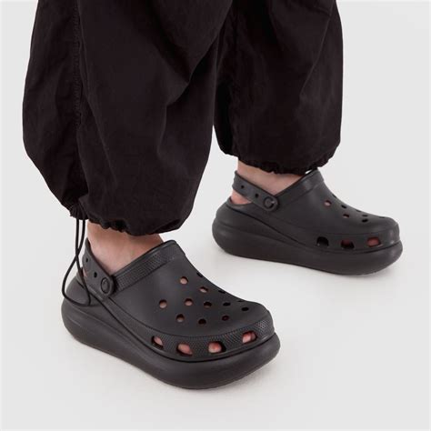 Womens Black Crocs Classic Crush Clog Sandals | schuh