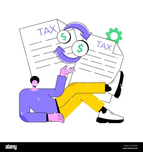 Income tax and benefit return abstract concept vector illustration ...