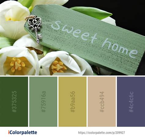 Color Palette Ideas from White Flower Green Image | iColorpalette