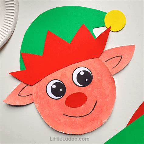 Paper Plate Elf Craft - Little Ladoo