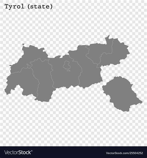 High quality map is a state austria Royalty Free Vector