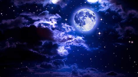 Blue Moon, nature, moon, sky, blue, HD wallpaper | Peakpx