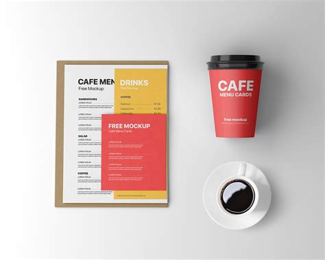 Free Cafe Menu Card Mockup :: Behance