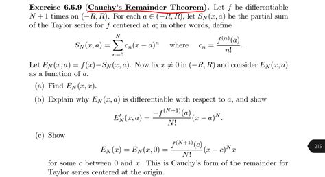 real analysis - Cauchy form of remainder theorem - Mathematics Stack Exchange