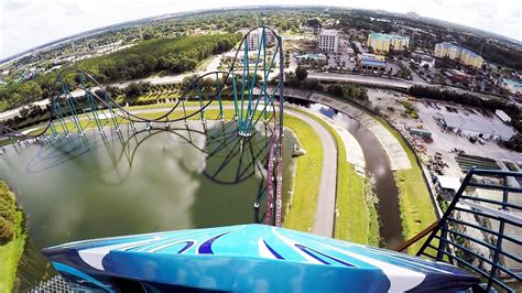 Mako Front Row POV Ride at SeaWorld Orlando, Hyper Roller Coaster 2016, 1080p 60fps - YouTube