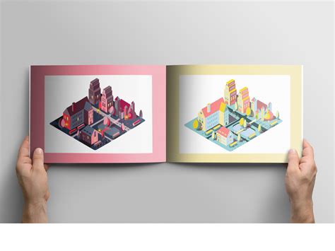 Isometric city illustration by Nastassia Vlasova on Dribbble