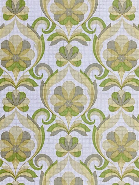 Vintage Green Floral Wallpaper | Vintage Wallpapers - Online Shop