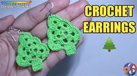 CROCHET "Christmas Tree" Earrings | Tutorial - YouTube