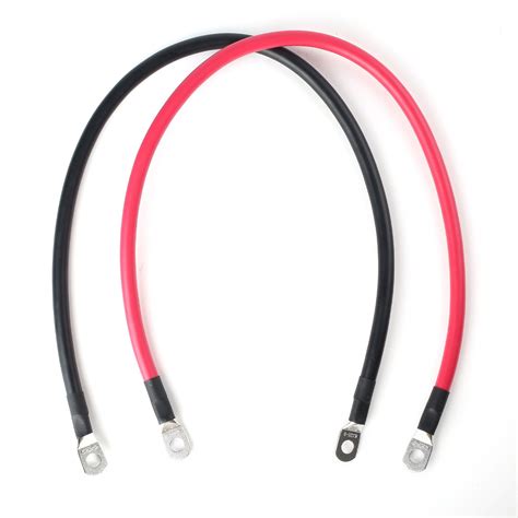 24 Inch 4 AWG Battery Cables Power Inverter Cables Positive and ...