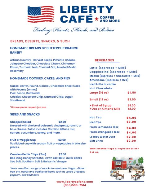 Menu – Liberty Cafe