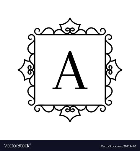 Vintage decor logo Royalty Free Vector Image - VectorStock