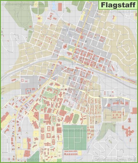 Large detailed map of Flagstaff