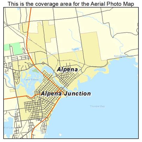 Aerial Photography Map of Alpena, MI Michigan