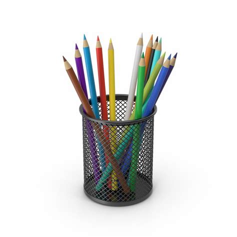 3D model Pencil Cup With Colored Pencils - TurboSquid 1856766