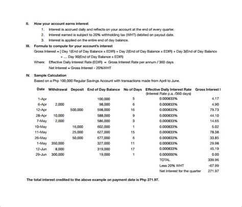 FREE 9+ Sample Savings Account Calculator Templates in PDF | Excel