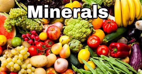 What Are Minerals In Food