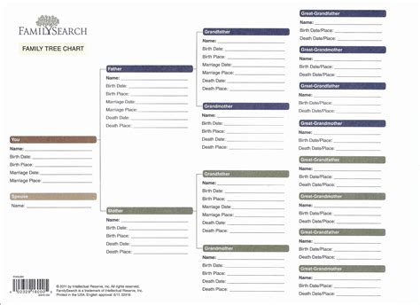 Printable 10 Generation Family Tree Template Excel