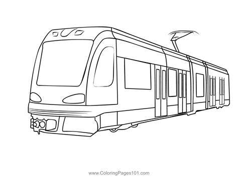 Metro Train Coloring Page for Kids - Free Trains Printable Coloring ...