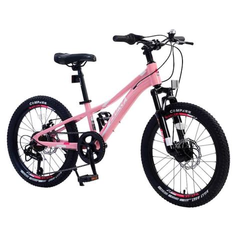 Pink 20 in. Shimano 7-Speed Bike Mountain Bike for Girls and Boys outbikewy03 - The Home Depot