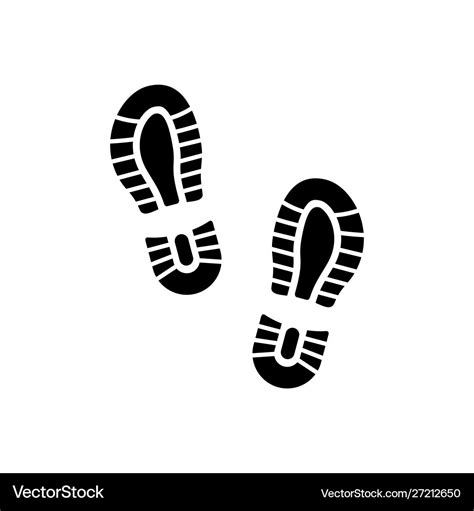 Boot footsteps icon or footprint silhouette Vector Image