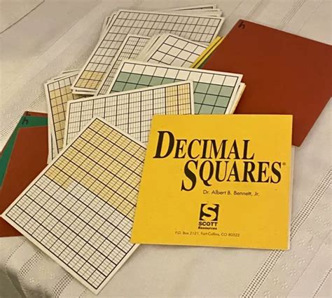 DECIMAL SQUARES SET SR-0876 Learning Fraction Cards Game American Educational $18.95 - PicClick