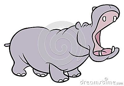 Hippopotamus Cartoon Illustration Royalty Free Stock Image - Image ...