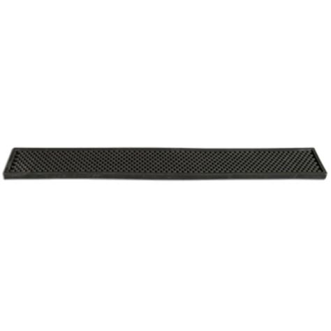 Bar Maid Bar Rail Mat, Black, 3.25"X24" One Piece Thermoplastic Rubber