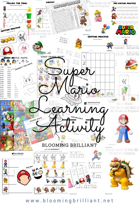 Super mario learning activity pack – Artofit