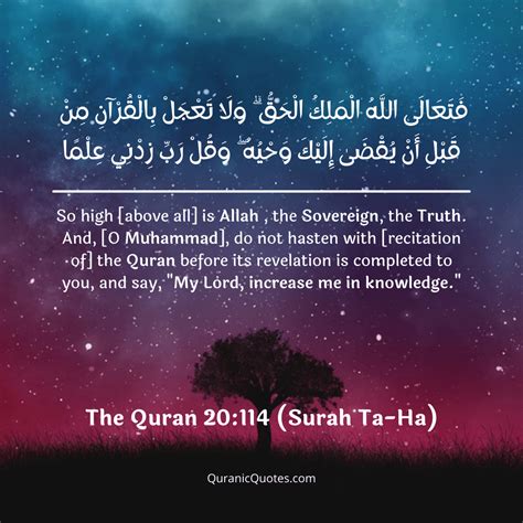 #443 The Quran 20:114 (Surah Ta-Ha) - Quranic Quotes