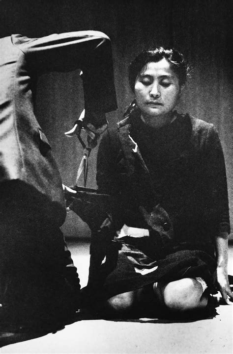 a moral to this song — “Strip”; Yoko Ono, Cut Piece performance, Carnegie...